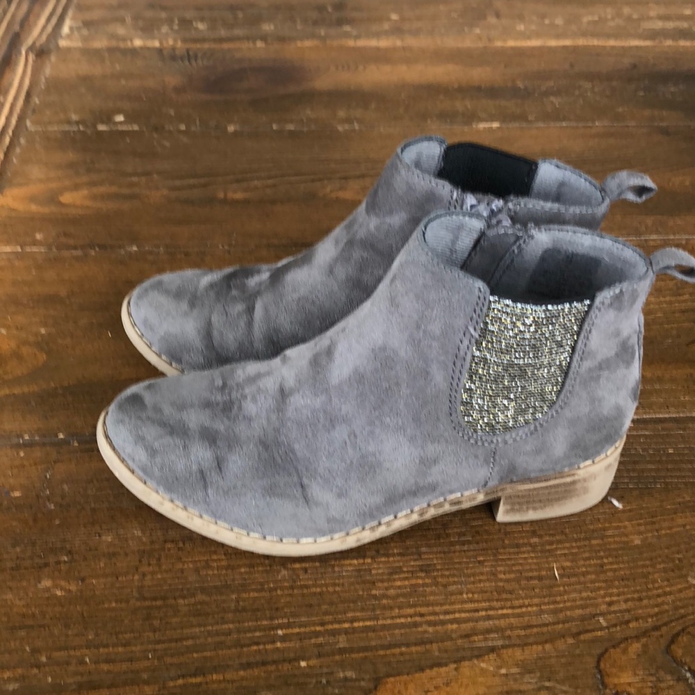 Grey ankle booties
